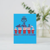 Flügel der Erinnerung azurblau Postkarte (Stehend Vorderseite)