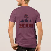 Flügel der Erinnerung bordeauxrot Tri-Blend Shirt (Rückseite)