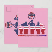 Flügel der Erinnerung rosa Postkarte (Vorne/Hinten)