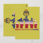 Flügel der Erinnerung Senfgelb Postkarte (Vorne/Hinten)