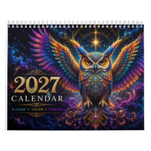Flügel der Farbe: Der Mystic Owl-Kalender 2027 Kalender