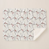 Flügel der Freiheit White Small Sherpa Blanket Sherpadecke (Vorderseite (Horizontal))