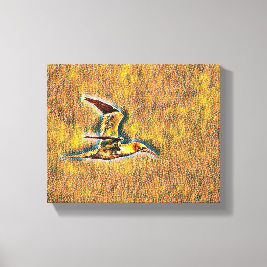Flügel der Harmonie: Vögel im offenen Himmel" Leinwanddruck (Vorderseite)