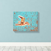 Flügel der Harmonie: Vögel im offenen Himmel" Leinwanddruck (Insitu (Holzboden))