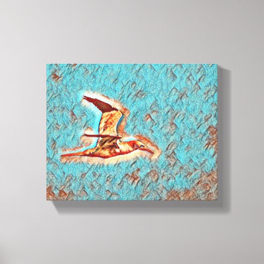 Flügel der Harmonie: Vögel im offenen Himmel" Leinwanddruck (Vorderseite)