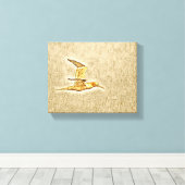 Flügel der Harmonie: Vögel im offenen Himmel" Leinwanddruck (Insitu (Holzboden))