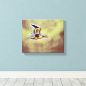 "Flügel der Harmonie: Vögel im offenen Himmel Leinwanddruck (Insitu (Holzboden))