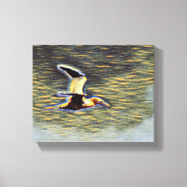 "Flügel der Harmonie: Vögel im offenen Himmel Leinwanddruck