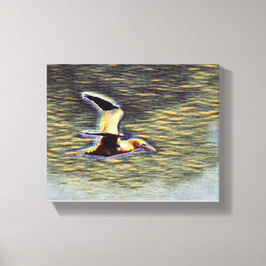 "Flügel der Harmonie: Vögel im offenen Himmel Leinwanddruck (Vorderseite)