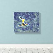 Flügel der Harmonie: Vögel im offenen Himmel" Leinwanddruck (Insitu (Holzboden))