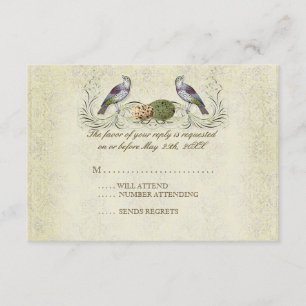 Flügel der Liebe UAWG Response Card - Creme Tan RSVP Karte