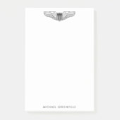Flügel der Luftwaffe mit benutzerdefiniertem Text Post-it Klebezettel (Vorderseite)