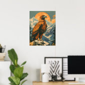 Flügel der Majestät: Vintager Adler Poster (Heimbüro)