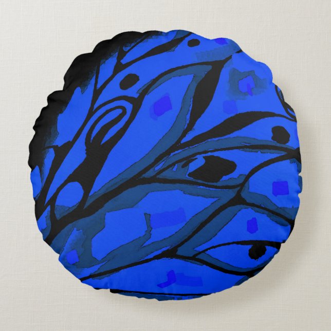 Flügel der Schmetterlingsmühle zweiseitig (Herbst  Rundes Kissen (Vorderseite)