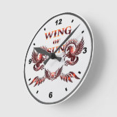 Flügel der Sonnenuhr Runde Wanduhr (Winkel)