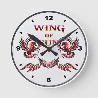 Flügel der Sonnenuhr Runde Wanduhr