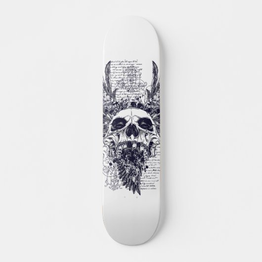Flügel der Totenskateboard Tattoo-Design Skateboard (Vorne)