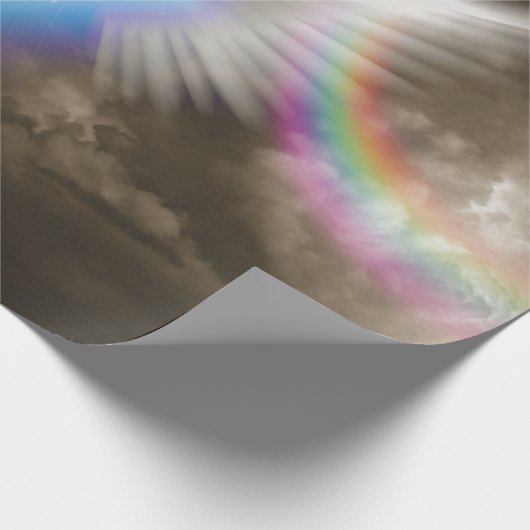 Flügel der weißen Engel Geschenkpapier (Ecke)