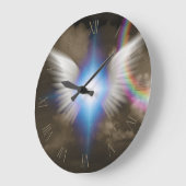 Flügel der weißen Engel Große Wanduhr (Winkel)