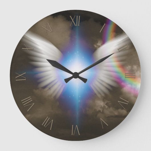 Flügel der weißen Engel Große Wanduhr (Vorderseite)