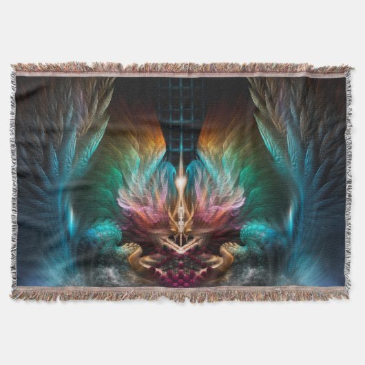 Flügel des Abstrakten Fraktals Artillian Art Decke (Vorderseite)