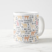 Flügel des Alpacasmusters Jumbo-Tasse (Vorderseite Rechts)