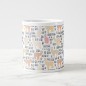 Flügel des Alpacasmusters Jumbo-Tasse (Vorderseite)