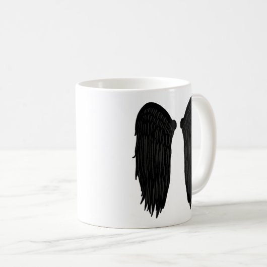 Flügel (dunkler) kaffeetasse (VorderseiteRechts)