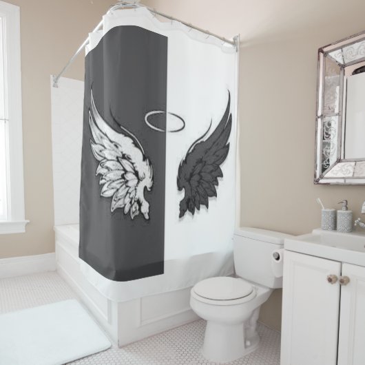 Flügel Duschvorhang (Beispiel)