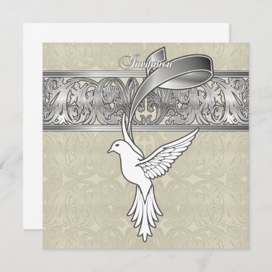 Flügel einer Taubeneinladung (Vorne/Hinten)