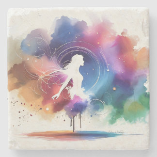 Flügel eines Regenbogens-Souls Steinuntersetzer
