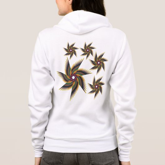Flügel Flora Hoodie (Rückseite)