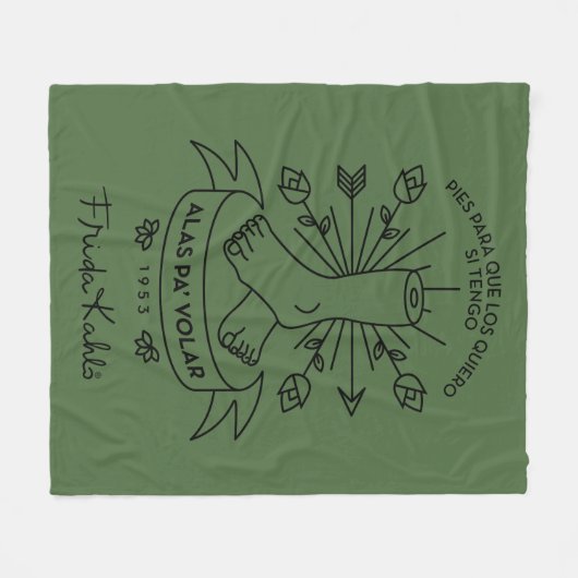 Flügel Frida Kahlos | zum zu fliegen Fleecedecke (Vorderseite (Horizontal))