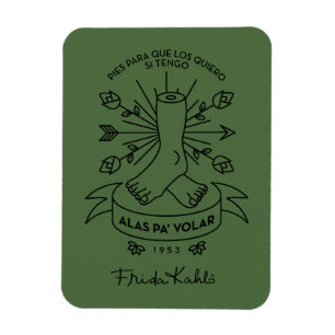 Flügel Frida Kahlos   zum zu fliegen Magnet