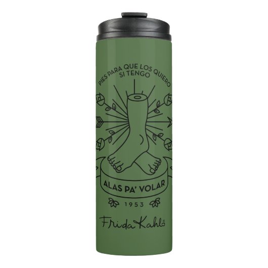 Flügel Frida Kahlos | zum zu fliegen Thermosbecher (Vorderseite)