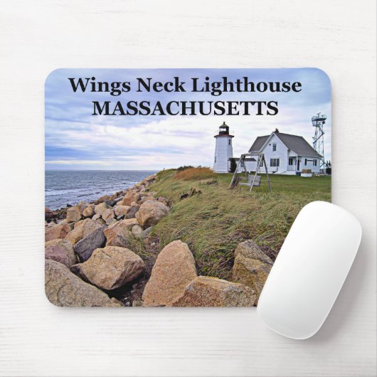 Flügel-Hals-Leuchtturm, Massachusetts Mousepad (Mit Mouse)