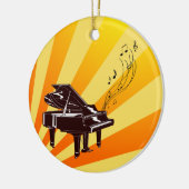 Flügel merkt Gelb und Gold Keramik Ornament (Links)