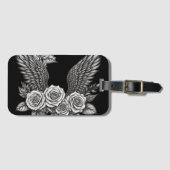 Flügel mit Blume. Ästhetische Blume Wings Gepäckanhänger (Vorderseite (Horizontal))