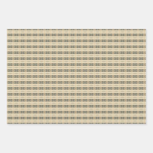 Flügel mit dunkelgrünem Feststoff Geschenkpapier Set (Vorderseite 3)