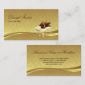 Flügel mit elegantem goldenem Damast Visitenkarte (Vorne/Hinten)