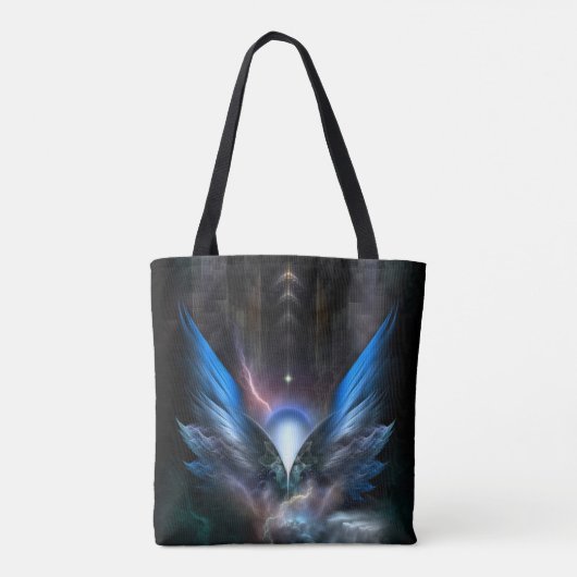 Flügel mit Lichtdruck auf der ganzen Tasche (Rückseite)