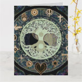 Flügel mit religiösen Symbolen Karte (Gelbe Blume)