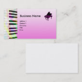 Flügel mit Tastatur im Rosa Visitenkarte (Vorne/Hinten)