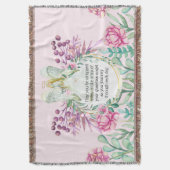 Flügel mit weißem Engel, rosa Pantolapfel, Blumenk Decke (Vorderseite Vertikal)