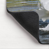 Flügel mit weißer chinesischer Gänse Mousepad (Ecke)