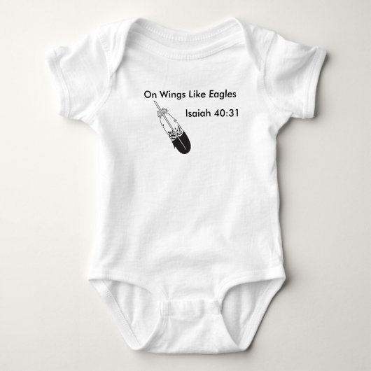 Flügel mögen Eagles, Baby Strampler (Vorderseite)