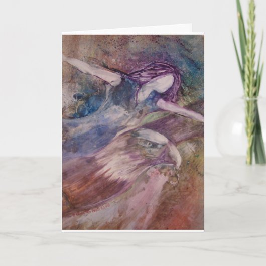 Flügel mögen Eagles-Gruß-Karte Karte (Vorderseite)