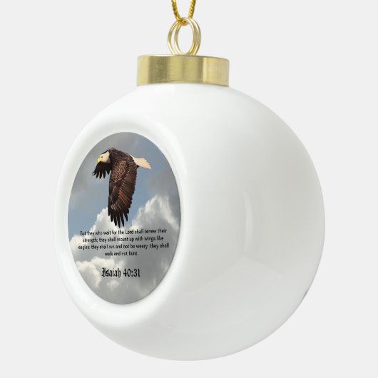 FLÜGEL MÖGEN EAGLES KERAMIK Kugel-Ornament (Rechts)