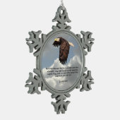 FLÜGEL MÖGEN EAGLES SCHNEEFLOCKEN Zinn-Ornament (Links)