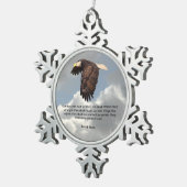 FLÜGEL MÖGEN EAGLES SCHNEEFLOCKEN Zinn-Ornament (Rechts)